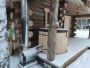 Купель с подогревом из кедра D=1.8 с наружной печкой на дровах. (Фурако)